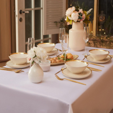 Скатерть "Этель" Cozy 150*110  цв.белый 6974132 - Сима-ленд - фото в интернет-магазине Арктика