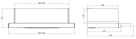Вытяжка Elikor Slide 60П-430 белый/белый - фото в интернет-магазине Арктика