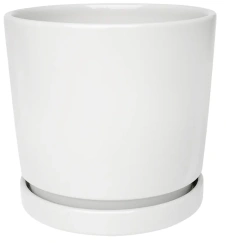 Керамический горшок "Клиф" с подставкой Fdtc10 2,5 л белый - Магамакс - каталог товаров магазина Арктика