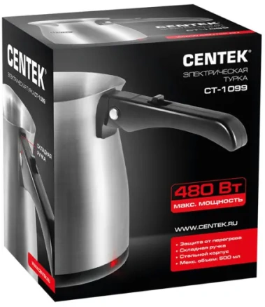 Электрическая турка Centek CT-1099 SS(металл) - фото в интернет-магазине Арктика