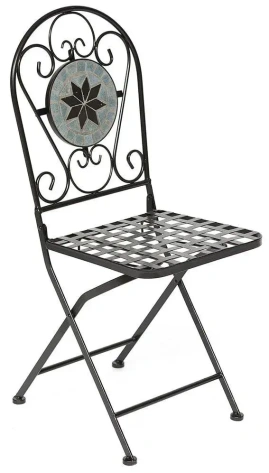 Стул "Secret de Maison VICENZA2 (mod. PL08-1070-1-GBRN) металл, 36х35х91см, черный/плитка "ASTRA) - Тетчер - фото в интернет-магазине Арктика