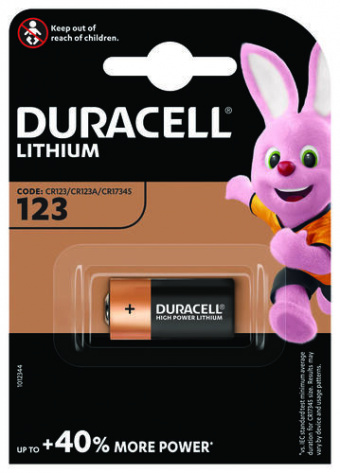 Батарейка Duracell CR123-1BL 1 шт - фото в интернет-магазине Арктика