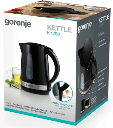 Чайник Gorenje K17BK - фото в интернет-магазине Арктика