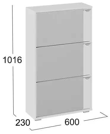 Тумба для обуви Тип 8 (Белый Ясень) - Три Я - фото в интернет-магазине Арктика
