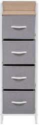 Комод Leset Ноа 4 ящ (белый, светло-серый) - Импэкс - каталог товаров магазина Арктика