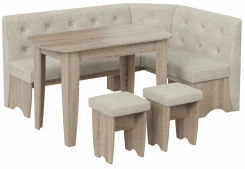 Кухонный угол "Барселона" (Дуб Сонома трюфель/Микровелюр Duna Brilliant) - Три Я - каталог товаров магазина Арктика