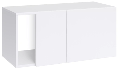 "ПРАГА" Джей антресоль угловая 1000 мм AU0410 белый - Евромебель - фото в интернет-магазине Арктика