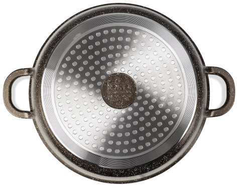 Кастрюля LARA серия CHOCO 24х11см, 4.2л, LR02-204 мрамор, капсулированное, индукц. дно, крышка - Ларина - фото в интернет-магазине Арктика