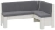 Скамья угловая "Ганновер" (Дуб крафт белый/Микровелюр Linea Grande 83/Connect 83 (серый)) - Три Я - фото в интернет-магазине Арктика
