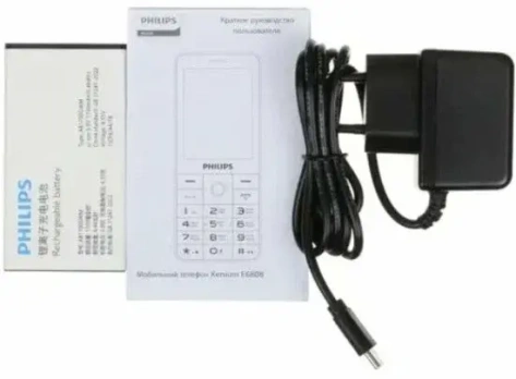 Мобильный телефон Philips Xenium E6808 Black - фото в интернет-магазине Арктика