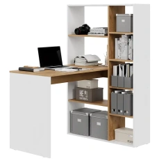 Стол письменный Тип 16 (Белый Ясень/Дуб Крафт Золотой) - Три Я - каталог товаров магазина Арктика