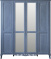 Спальня "Флорентина" 2678-01 БМ851 шкаф 4-х дверн с зерк (голубой агат) - Пинскдрев - фото в интернет-магазине Арктика