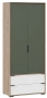 Детская "Лео" ТД-410.07.22 шкаф для одежды комбинированый (Гикори джексон/Белый матовый/Дымчатый зеленый) - Три Я