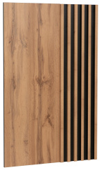 Гостиная "Либерти" 51.11 полка доборная (дуб вотан / черный) - Олмеко - каталог товаров магазина Арктика