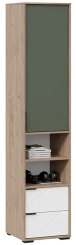 Детская "Лео" ТД-410.07.20 шкаф комбинированый (Гикори джексон/Белый матовый/Дымчатый зеленый) - Три Я - каталог товаров магазина Арктика