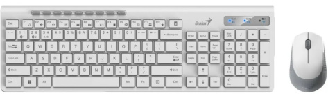 Набор клавиатура + мышь беспроводной BT Genius SMART KM-8230 (белый) USB - фото в интернет-магазине Арктика