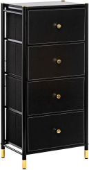 Комод "Нирита/Хайди" 4 ящика (черный) - Импэкс - каталог товаров магазина Арктика