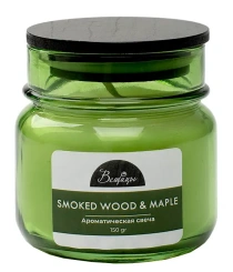 Ароматическая свеча SMOKED WOOD & MAPLE в стекле YJC-26 - Магамакс - каталог товаров магазина Арктика