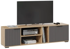 Гостиная "Хилтон" тумба ТВ (дуб крафт золотой/графит матовый) - Три Я - каталог товаров магазина Арктика