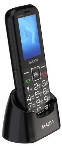 Мобильный телефон Maxvi B21ds up Black - фото в интернет-магазине Арктика
