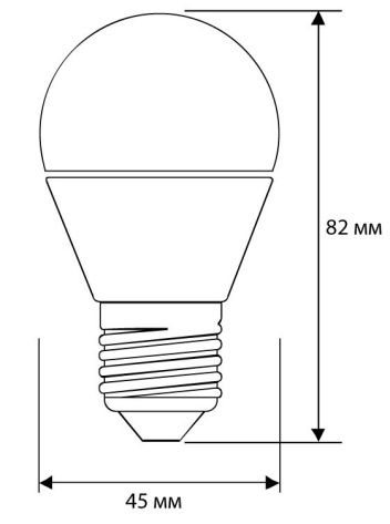Лампа светодиодная Ergolux LED-G45-11w-E27-6K - фото в интернет-магазине Арктика