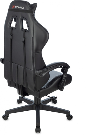 Кресло игровое ZOMBIE GAME Tetra B черный/карбон искуственная кожа - фото в интернет-магазине Арктика