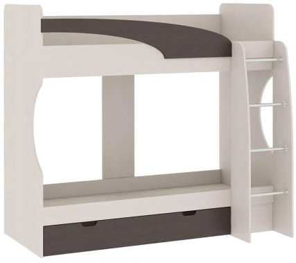 Детская "Карамель 77-02" кровать (анкор светлый/бодега темный) - Атлант - фото в интернет-магазине Арктика