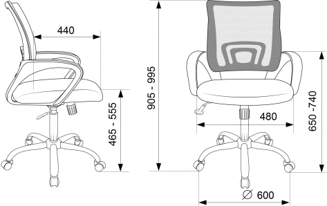 Кресло CH-695N/SL/Black черное TW-01 TW-11 - фото в интернет-магазине Арктика