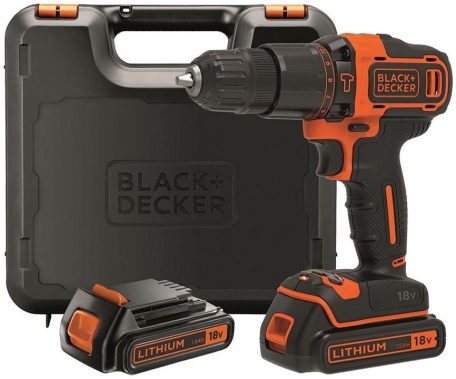 Дрель аккумуляторная Black&Decker BDCHD18KB-QW - фото в интернет-магазине Арктика