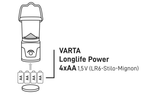 Фонарь Varta XS Camping Lantern LED 4AA 16664 - фото в интернет-магазине Арктика