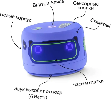 Умная колонка Яндекс Станция Лайт 2 YNDX-00026VIO Фиолетовая - фото в интернет-магазине Арктика