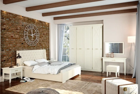 Спальня "Кантри" (КА-910.01) банкетка (Валенсия) - Ангстрем - фото в интернет-магазине Арктика