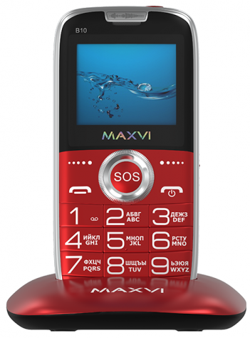 Мобильный телефон Maxvi B10 Red - фото в интернет-магазине Арктика
