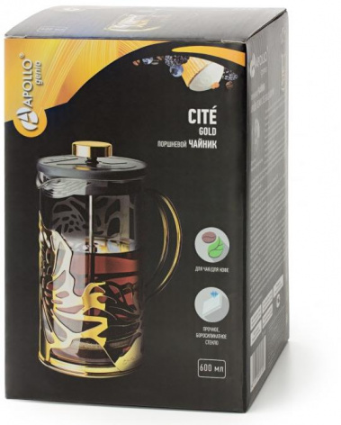 Чайник "Cite Gold" CTG-600 600мл - Аполло - фото в интернет-магазине Арктика