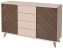 Гостиная "Хармони" 468.07 комод 2 двери 4 ящика (бежевый/древесный) - Столлайн - фото в интернет-магазине Арктика