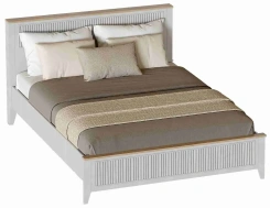 Спальня "Валенсия" кровать 140*200 (персидский жемчуг/дуб натуральный светлый) - Мебельград - каталог товаров магазина Арктика