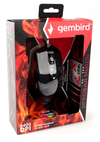 Мышь игровая Gembird MG-590 USB (черная) - фото в интернет-магазине Арктика