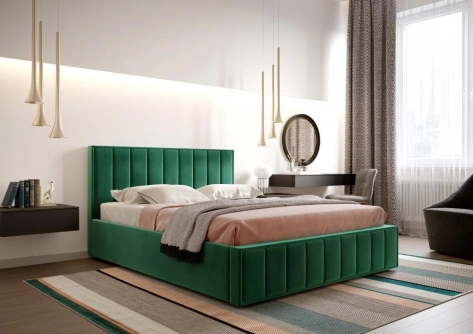 Кровать "Вена" 1800 (Мора зеленый) - Мебельград - фото в интернет-магазине Арктика