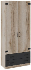 Детская "Окланд" ТД-324.07.22 шкаф для одежды (Фон черный/дуб делано) - Три Я - каталог товаров магазина Арктика