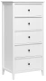 Комод Leset Токе 5 ящ. (Белый) - Импэкс
