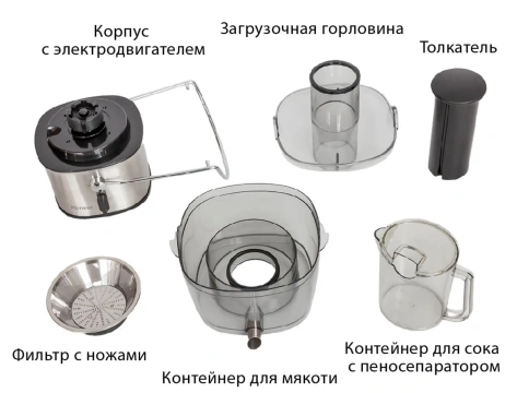 Соковыжималка Pioneer JC2050 - фото в интернет-магазине Арктика