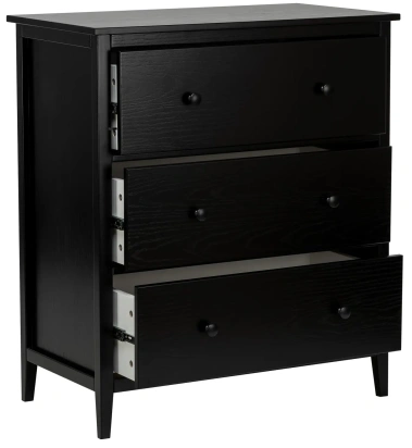 Комод Leset Токе 3 ящ. (Черный) - Импэкс - фото в интернет-магазине Арктика