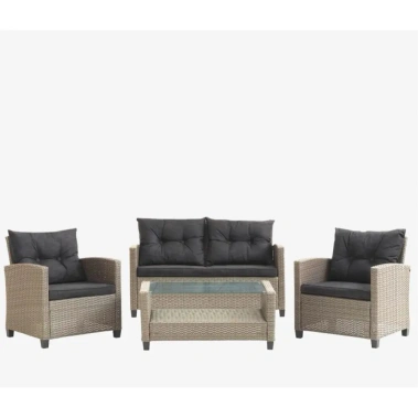 Комплект мебели из иск. ротанга AFM-805B Beige/Dark grey - Афина-мебель - фото в интернет-магазине Арктика