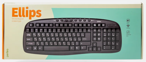 Клавиатура беспров. Perfeo ELLIPSE (PF_5192) (черная) USB - фото в интернет-магазине Арктика