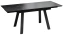 Стол обеденный "Дэкстон" Тип 1 (черный муар/керамика матовая черный мрамор) - Три Я - фото в интернет-магазине Арктика