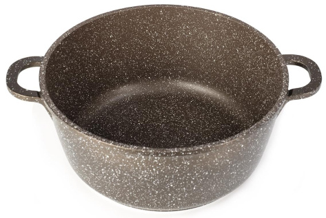 Кастрюля LARA серия CHOCO 24х11см, 4.2л, LR02-204 мрамор, капсулированное, индукц. дно, крышка - Ларина - фото в интернет-магазине Арктика