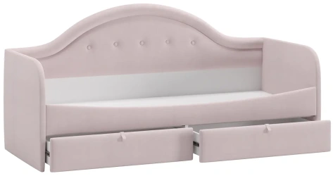 Детская "Адель" кровать Тип 1 800 (велюр пудровый) 80*200 - Три Я - фото в интернет-магазине Арктика