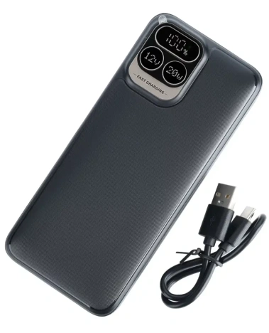 Аккумулятор внешний Perfeo Powerbank Atomic Age 20000 mAh Черный (PF_E1476) - фото в интернет-магазине Арктика