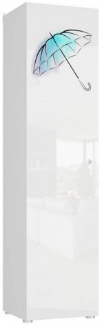 Детская "Модерн-Стиль" СТЛ.327.01/322.02 шкаф 1 дверн (Бело-серый) - Столлайн - фото в интернет-магазине Арктика