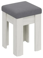 Банкетка "Ганновер" (Дуб крафт белый/Микровелюр Linea Grande 83/Connect 83 (серый)) - Три Я - каталог товаров магазина Арктика